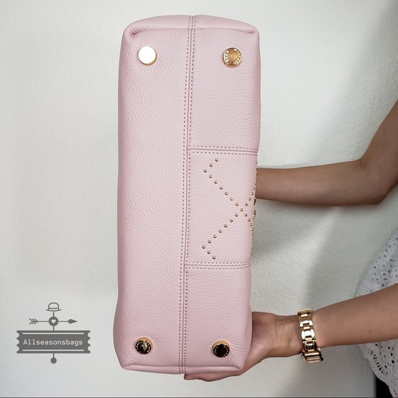 Nwt Michael Kors leighton shoulder tote pink bag - Picture 6 of 7